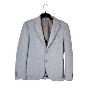 Paul‎ Womens 2-Piece Jacket & Pant Suit Small Slim Fit Chevron Gray European
